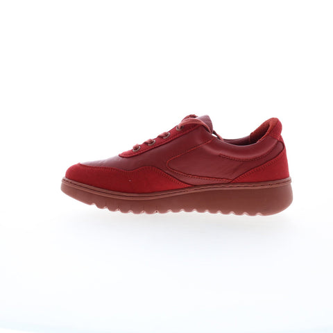 Softinos Echo ECHO700SOF-003 Womens Red Leather Lifestyle Sneakers Shoes