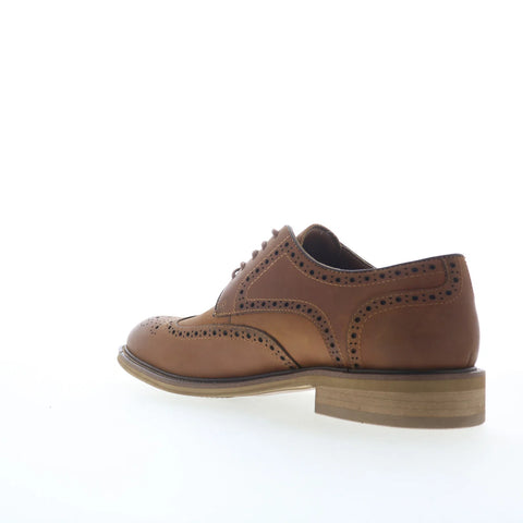 Steve Madden Eckley Mens Brown Oxfords & Lace Ups Wingtip & Brogue Shoes