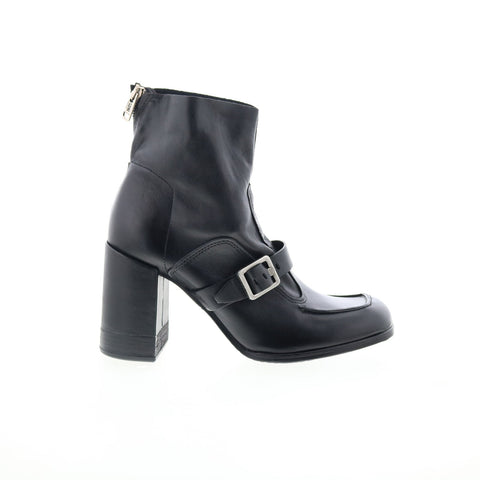 A.S. 98 Eddie Womens Black Leather Zipper Casual Dress Boots