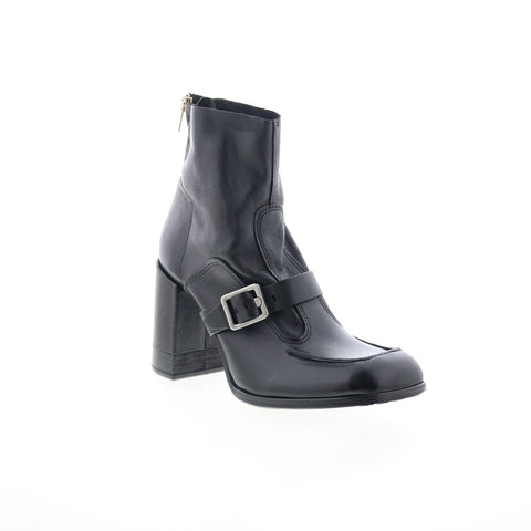 A.S. 98 Eddie Womens Black Leather Zipper Casual Dress Boots