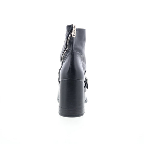A.S. 98 Eddie Womens Black Leather Zipper Casual Dress Boots