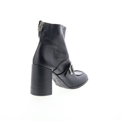 A.S. 98 Eddie Womens Black Leather Zipper Casual Dress Boots