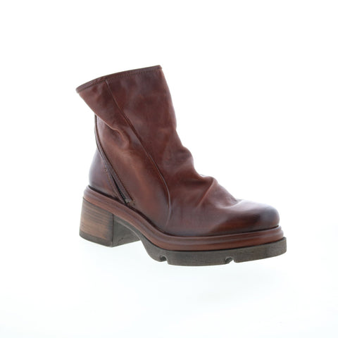A.S. 98 Edgar Womens Brown Leather Zipper Casual Dress Boots