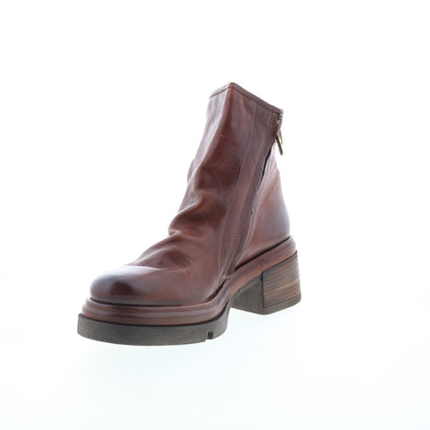A.S. 98 Edgar Womens Brown Leather Zipper Casual Dress Boots