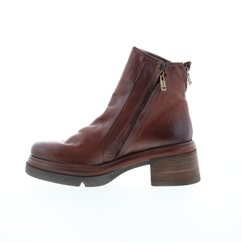 A.S. 98 Edgar Womens Brown Leather Zipper Casual Dress Boots