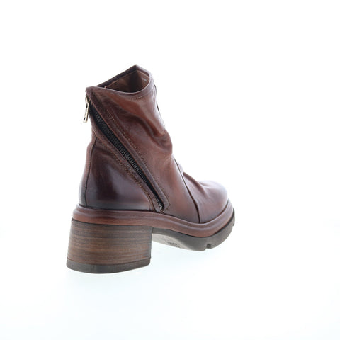 A.S. 98 Edgar Womens Brown Leather Zipper Casual Dress Boots