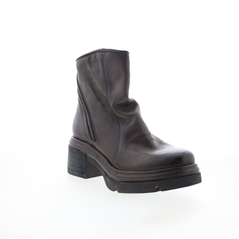 A.S. 98 Edgar Womens Brown Leather Zipper Casual Dress Boots