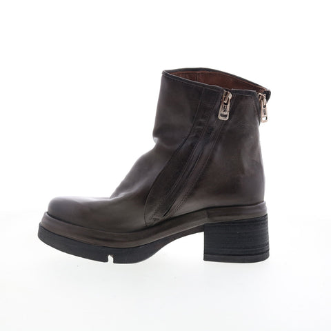 A.S. 98 Edgar Womens Brown Leather Zipper Casual Dress Boots