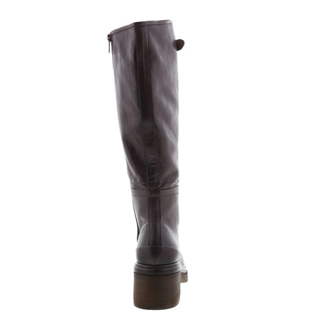 A.S. 98 Edison Womens Brown Leather Lace Up Over The Knee Boots