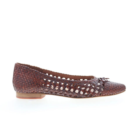 Trotters Edith T2303-226 Womens Brown Synthetic Slip On Ballet Flats Shoes