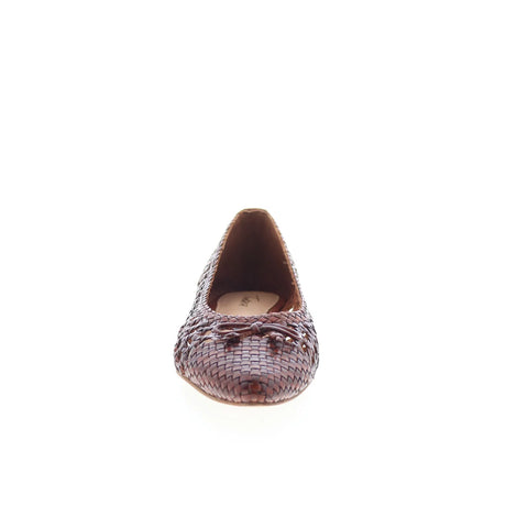 Trotters Edith T2303-226 Womens Brown Synthetic Slip On Ballet Flats Shoes