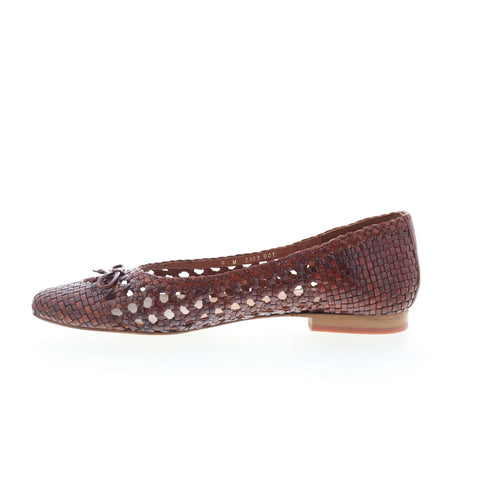 Trotters Edith T2303-226 Womens Brown Synthetic Slip On Ballet Flats Shoes