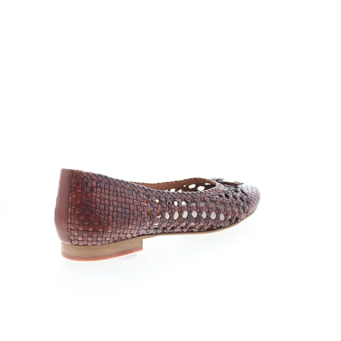Trotters Edith T2303-226 Womens Brown Synthetic Slip On Ballet Flats Shoes
