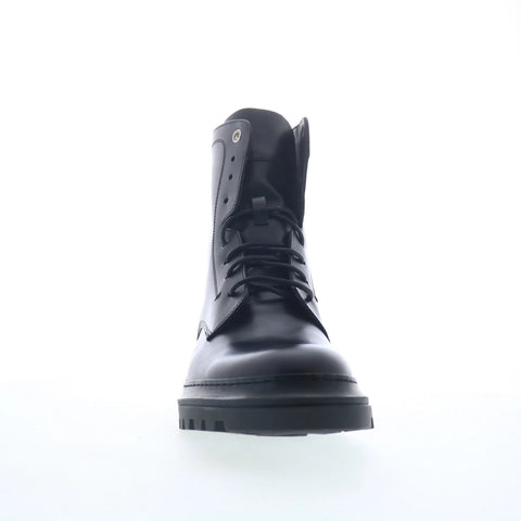 Aquatalia Edmundo M107801 Mens Black Leather Zipper Casual Dress Boots