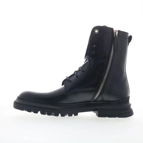 Aquatalia Edmundo M107801 Mens Black Leather Zipper Casual Dress Boots