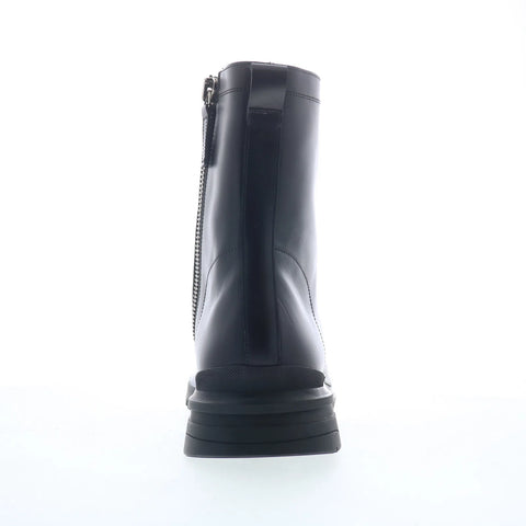 Aquatalia Edmundo M107801 Mens Black Leather Zipper Casual Dress Boots