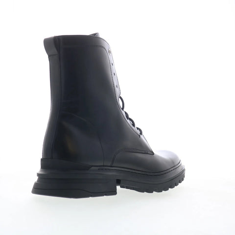 Aquatalia Edmundo M107801 Mens Black Leather Zipper Casual Dress Boots