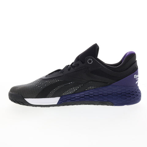 Reebok Nano X Mens Black Nylon Lace Up Athletic Cross Training Shoes