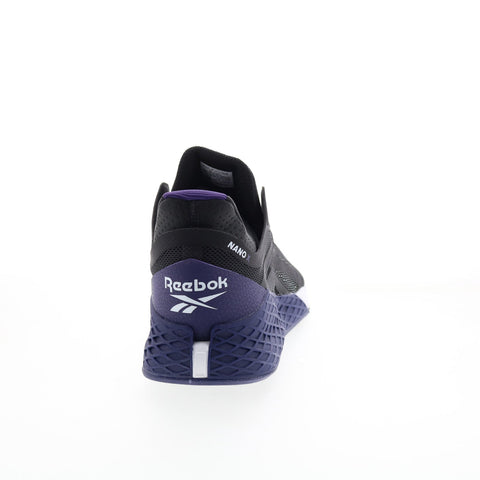 Reebok Nano X Mens Black Nylon Lace Up Athletic Cross Training Shoes