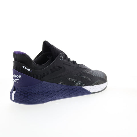Reebok Nano X Mens Black Nylon Lace Up Athletic Cross Training Shoes