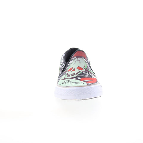 Ed Hardy Wes EH9050S Mens Black Canvas Slip On Lifestyle Sneakers Shoes