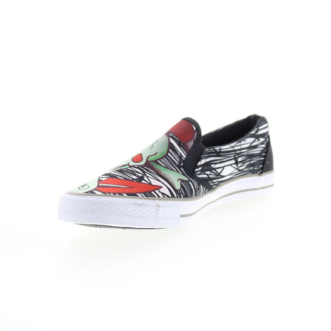 Ed Hardy Wes EH9050S Mens Black Canvas Slip On Lifestyle Sneakers Shoes