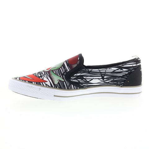 Ed Hardy Wes EH9050S Mens Black Canvas Slip On Lifestyle Sneakers Shoes