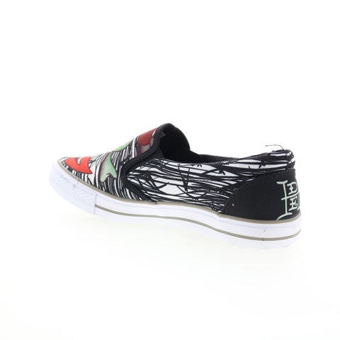 Ed Hardy Wes EH9050S Mens Black Canvas Slip On Lifestyle Sneakers Shoes