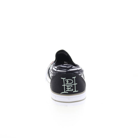 Ed Hardy Wes EH9050S Mens Black Canvas Slip On Lifestyle Sneakers Shoes