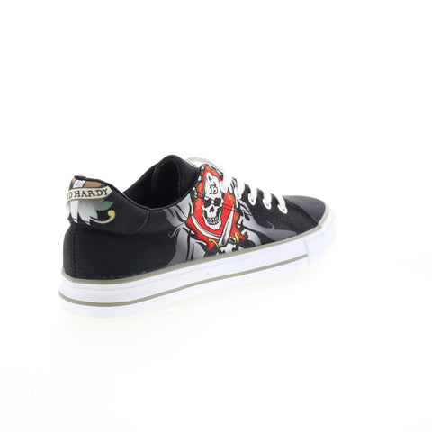 Ed Hardy Brooks EH9054L Mens Black Canvas Lace Up Lifestyle Sneakers Shoes