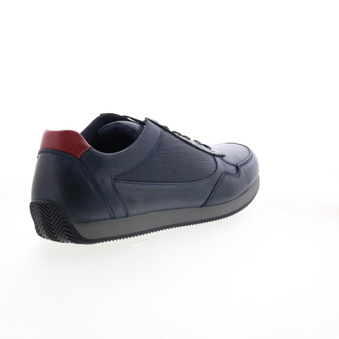 English Laundry Bradley EL2228L Mens Blue Leather Lifestyle Sneakers Shoes