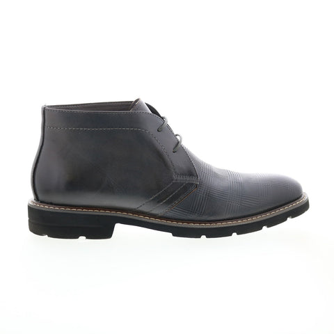 English Laundry Roger EL2281B Mens Gray Leather Lace Up Chukkas Boots