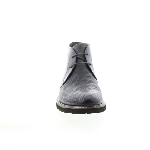 English Laundry Roger EL2281B Mens Gray Leather Lace Up Chukkas Boots