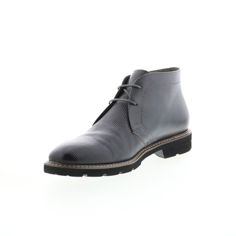 English Laundry Roger EL2281B Mens Gray Leather Lace Up Chukkas Boots