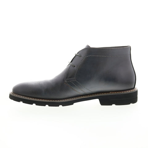 English Laundry Roger EL2281B Mens Gray Leather Lace Up Chukkas Boots