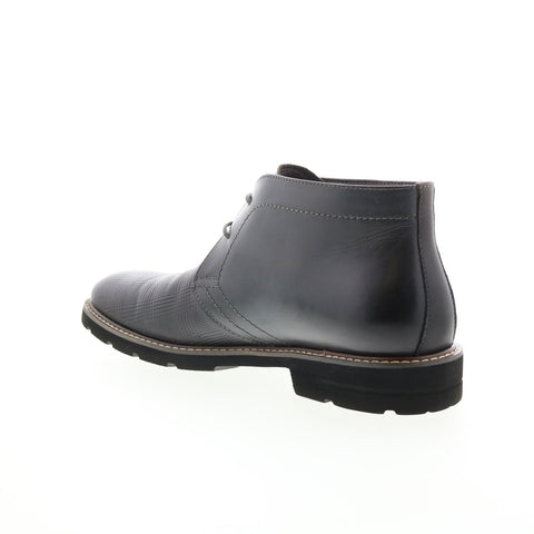 English Laundry Roger EL2281B Mens Gray Leather Lace Up Chukkas Boots