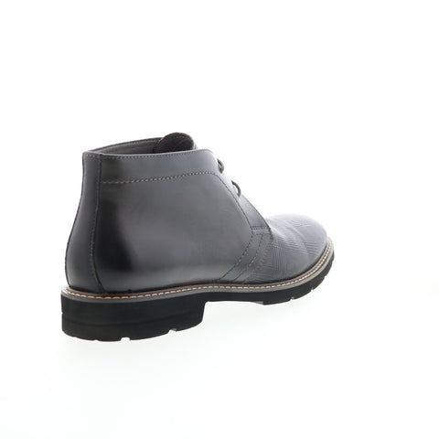 English Laundry Roger EL2281B Mens Gray Leather Lace Up Chukkas Boots
