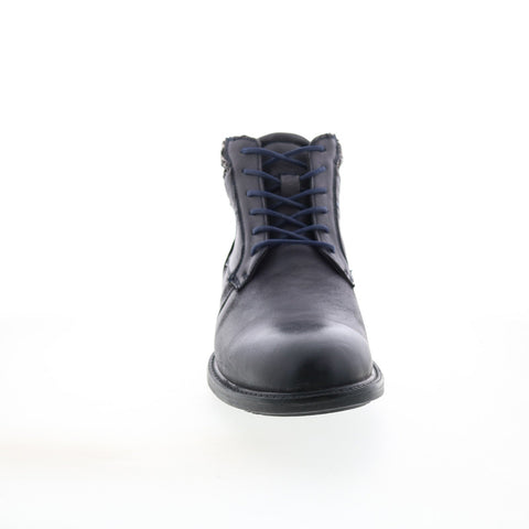 English Laundry Reuben EL2284L Mens Blue Leather Lace Up Casual Dress Boots
