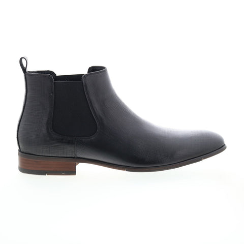 English Laundry Kipp EL2461B Mens Black Leather Slip On Chelsea Boots