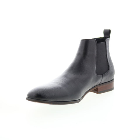 English Laundry Kipp EL2461B Mens Black Leather Slip On Chelsea Boots