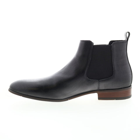 English Laundry Kipp EL2461B Mens Black Leather Slip On Chelsea Boots