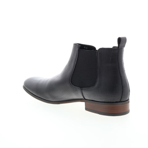 English Laundry Kipp EL2461B Mens Black Leather Slip On Chelsea Boots