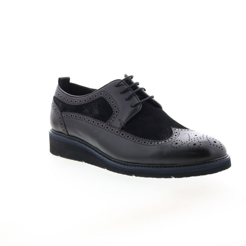 English Laundry Costner Mens Black Oxfords & Lace Ups Wingtip & Brogue Shoes