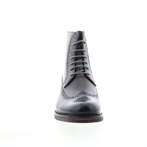 English Laundry Ardley EL2472B Mens Gray Leather Lace Up Casual Dress Boots