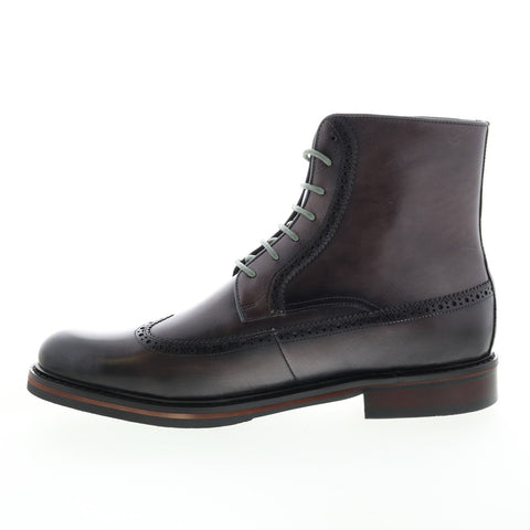 English Laundry Ardley EL2472B Mens Gray Leather Lace Up Casual Dress Boots