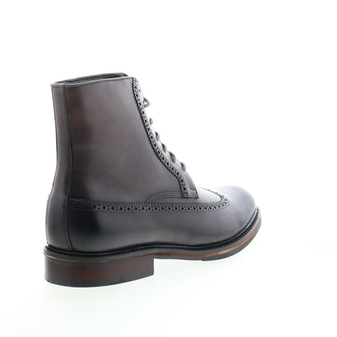 English Laundry Ardley EL2472B Mens Gray Leather Lace Up Casual Dress Boots