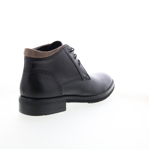English Laundry Patterson EL2480B Mens Black Leather Lace Up Chukkas Boots