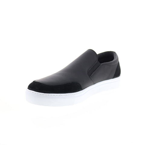 English Laundry Hugh EL2491S Mens Black Leather Lifestyle Sneakers Shoes
