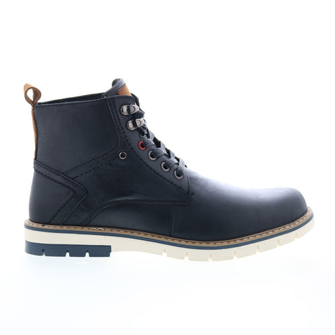 English Laundry Creek EL2692B Mens Black Leather Lace Up Casual Dress Boots