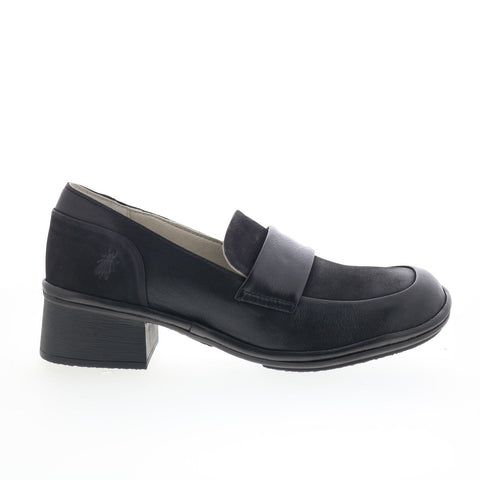 Fly London Elam ELAM574FLY-000 Womens Black Loafers & Slip Ons Casual Shoes